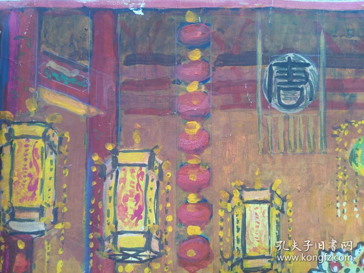 宫庭宴乐水粉画精品