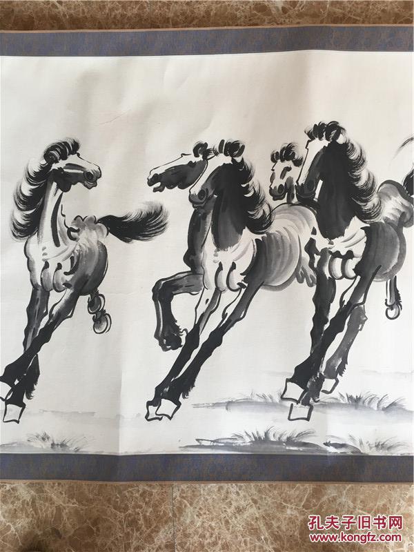 花鸟国画原作 马到成功 八骏图 陈天明