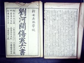 q228宣统上海千顷堂精石印本医书:刘河间伤寒六书,存线装3册,内容包括