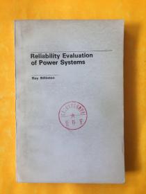 iability Evaluation of Power Systems 电力系统的