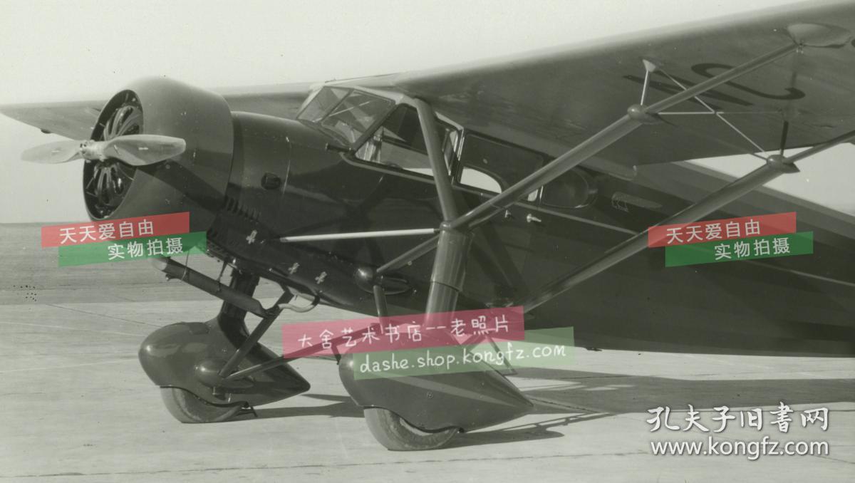 民国时期1931年航空飞机老照片斯巴腾spartannc988n型单引擎飞机高清