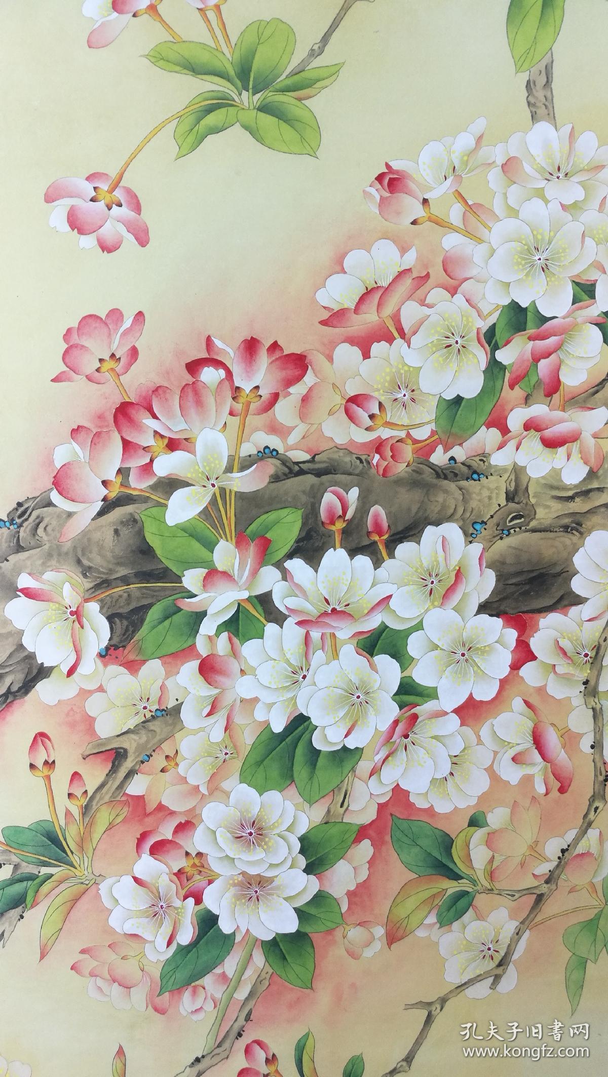 周中耀工笔花鸟图,艺术品特殊,请买家自行鉴定!
