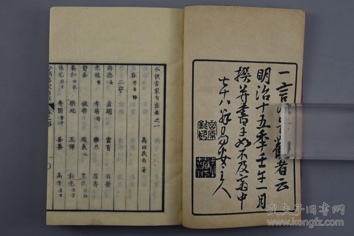 孔网唯一宽天头《分类书家自在》线装存五卷五