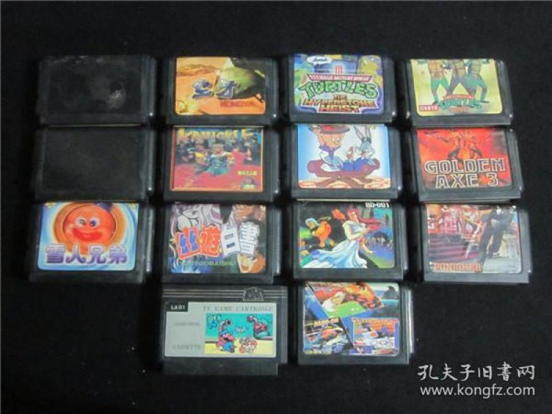 上世纪90年代早期黑卡fc游戏机卡童年回忆一组