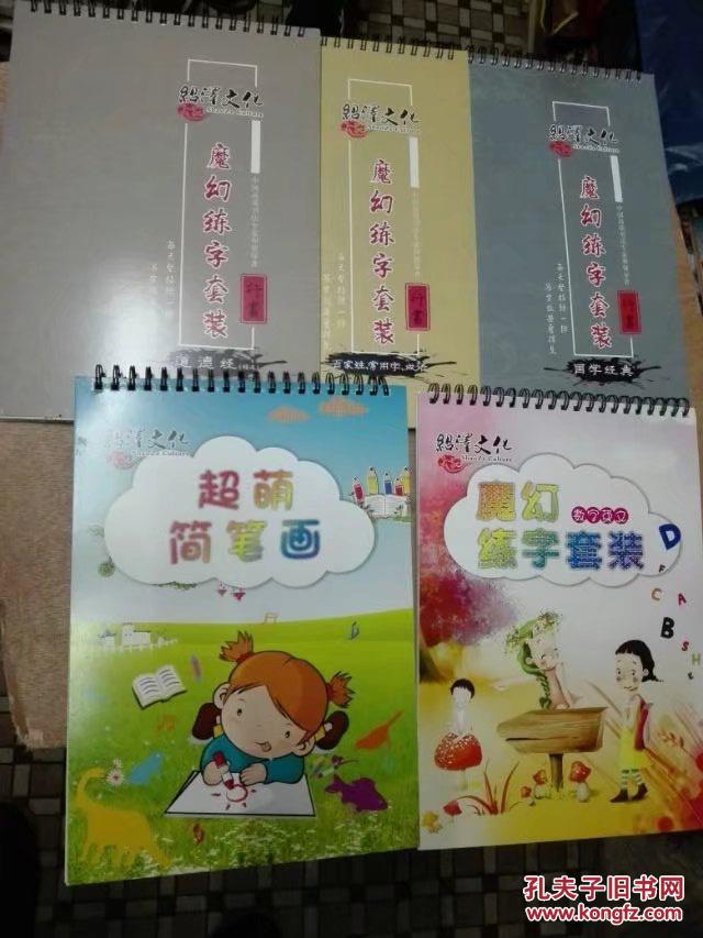 中国高端书法专家和领导者行书 凹槽练字帖 全套5本【魔幻练字套装
