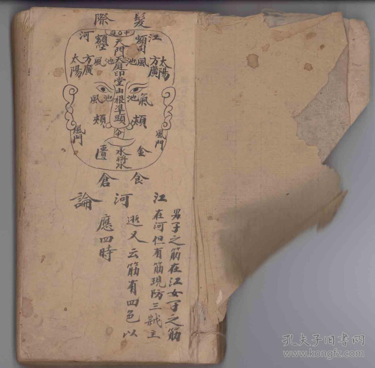 罕见手抄推拿医书 治小儿食积打虫秘诀 认筋之