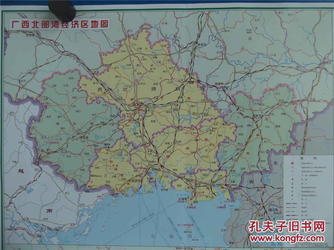 2017广西北部湾经济区钦州市地图 钦州市城区图 钦州市区域图 对开