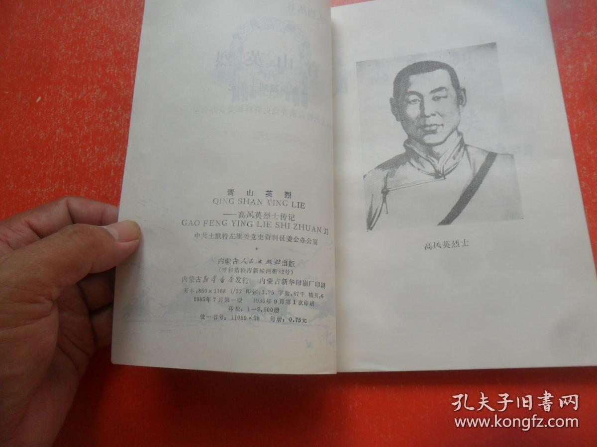 青山英烈 - 高凤英烈士传记(内蒙古革命人物丛书)