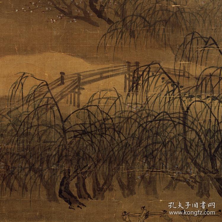 南宋 夏圭 西湖柳艇图轴 107.2x59.