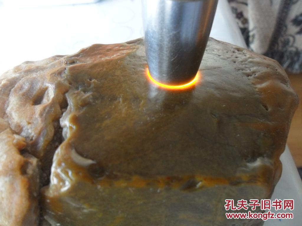 天然玉石原石彩蜡石-树化玉石通透
