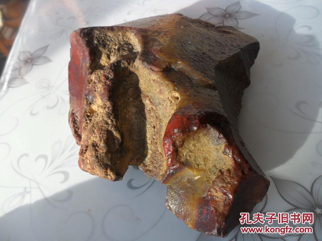 天然玉石原石彩蜡石-鸡血石-树化玉石通透