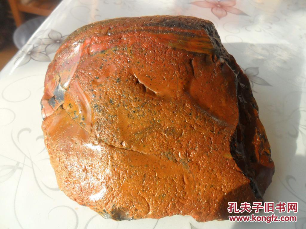 天然玉石原石-鸡血石--彩蜡石-树化玉石通透