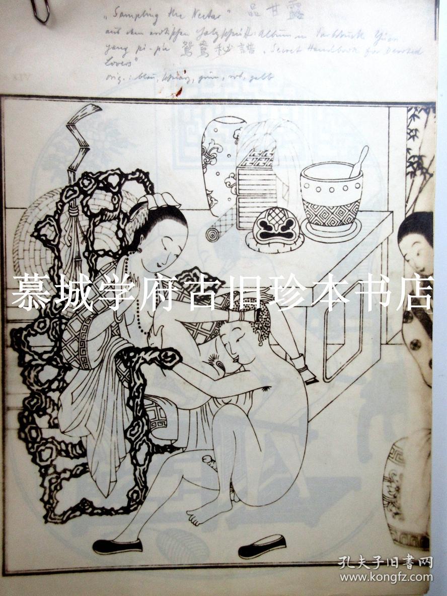 《秘戏图考》卷二《秘书十种》,附《花营锦阵》春宫图24幅 5幅全图