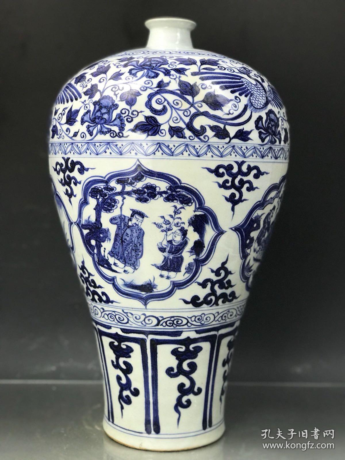元青花四爱图梅瓶
