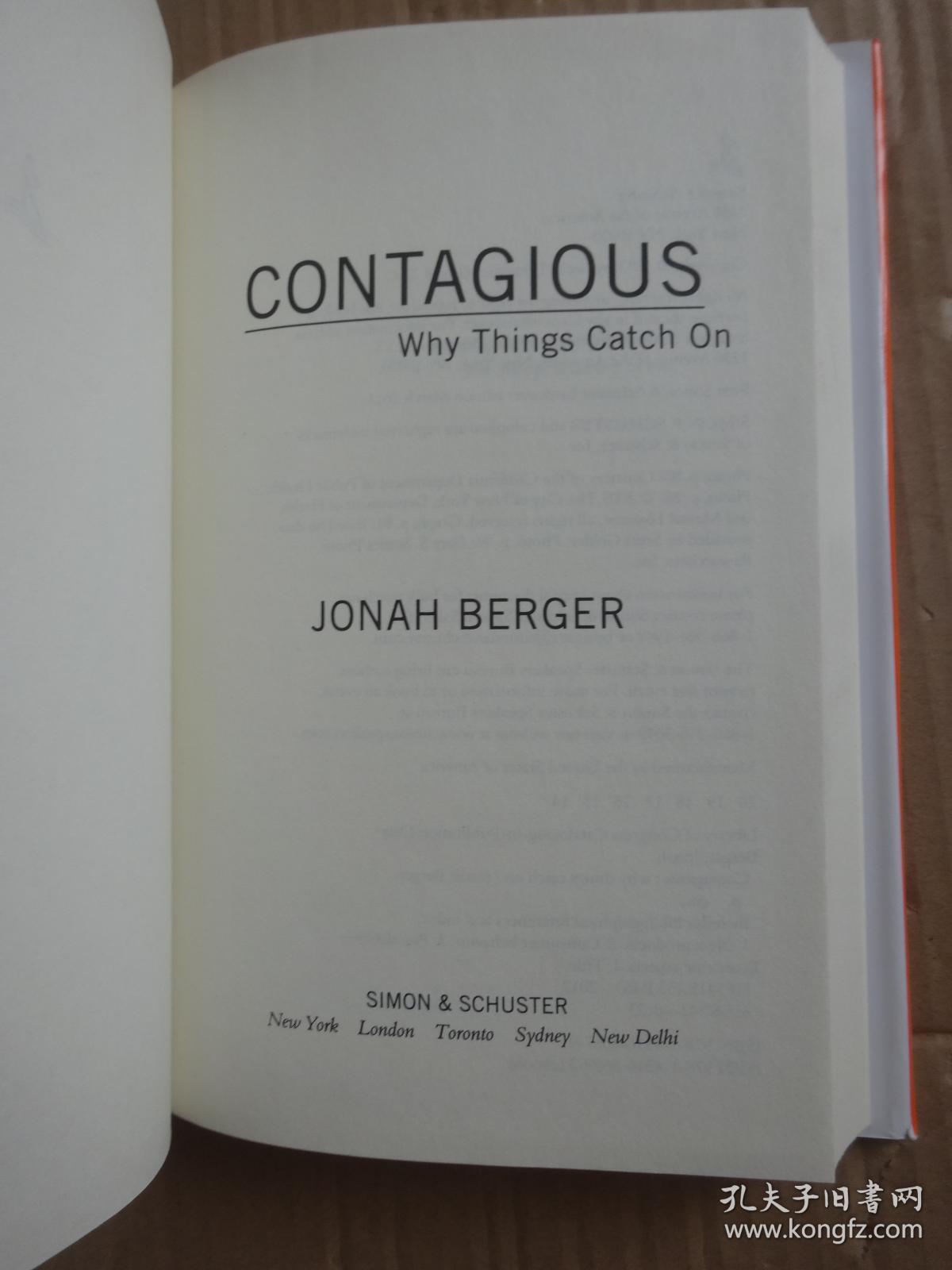 contagious: why things catch on《精装本》