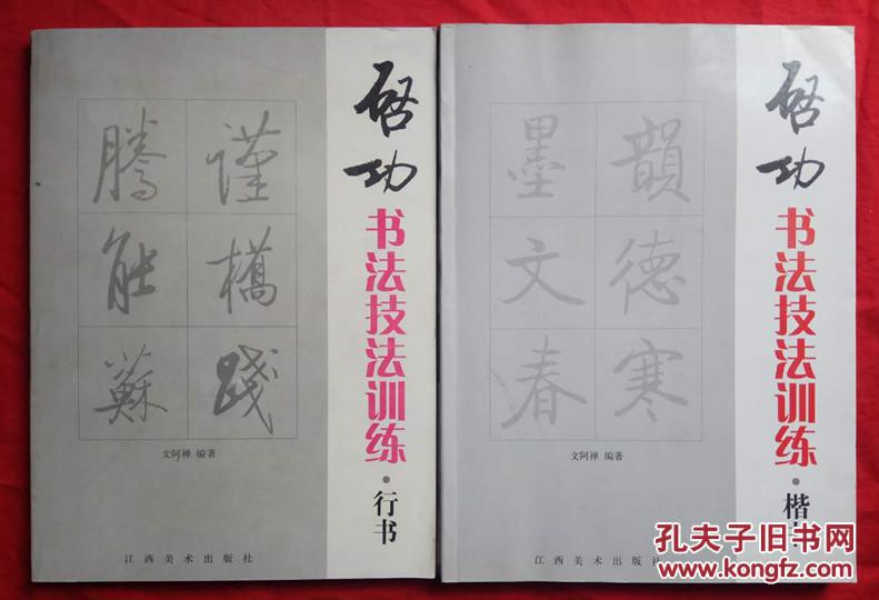 启功体硬笔书法技法训练楷书 行书 两本合售