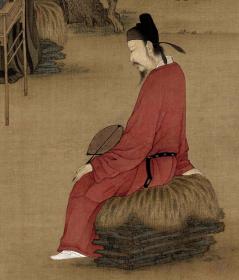宋画山水人物 宋徽宗 赵佶 听琴图