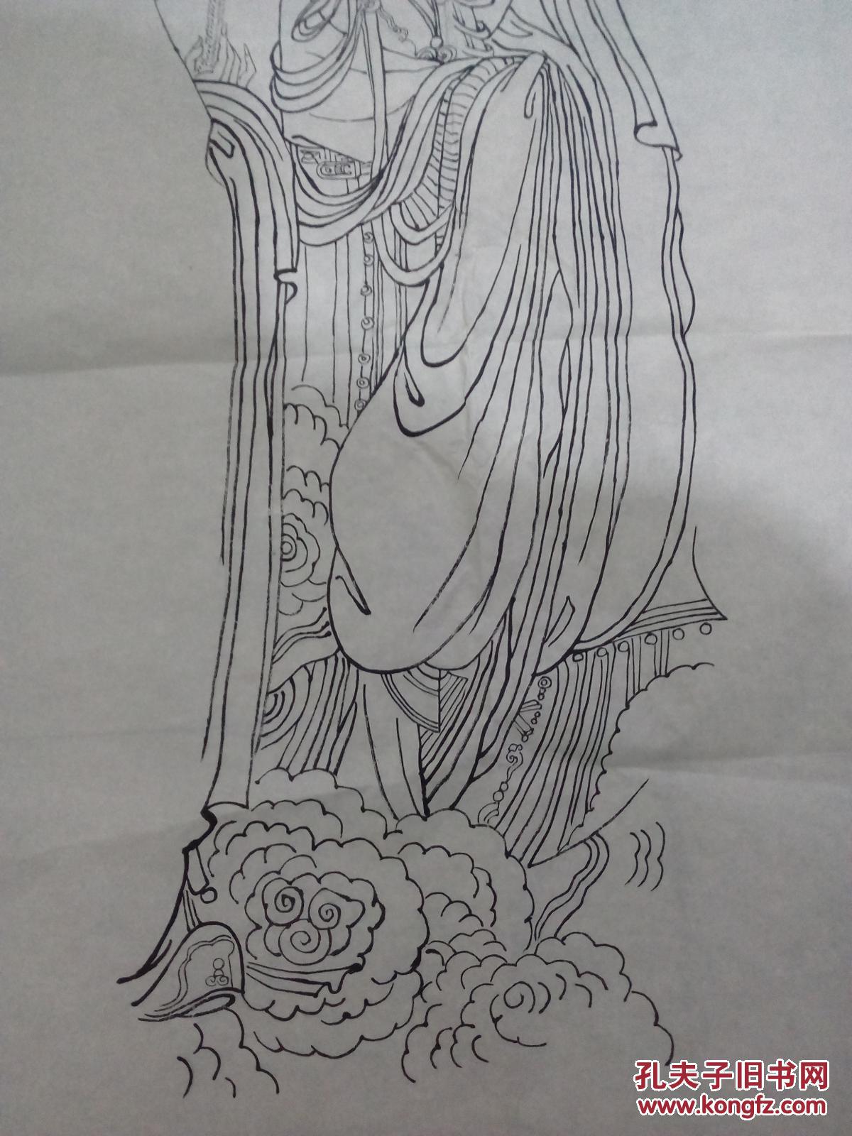 洛神图中国画院流出无款识线描图