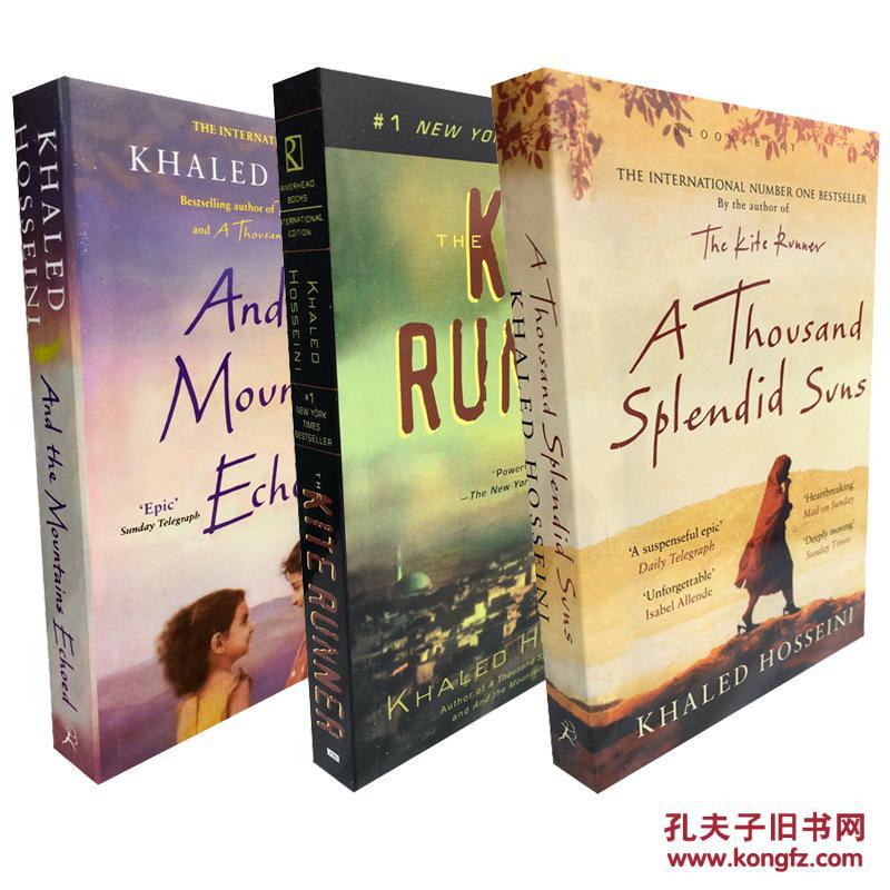 追风筝的人英文版原版+灿烂千阳+群山回唱全