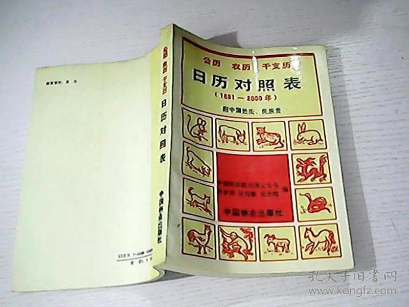 公历农历干支历日历对照表(1881-2000 年)