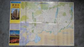 旧地图-深圳市交通旅游图（1998年11月1版1印）2开8品