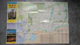 旧地图-深圳市交通旅游图（1999年1月1版1印）2开8品
