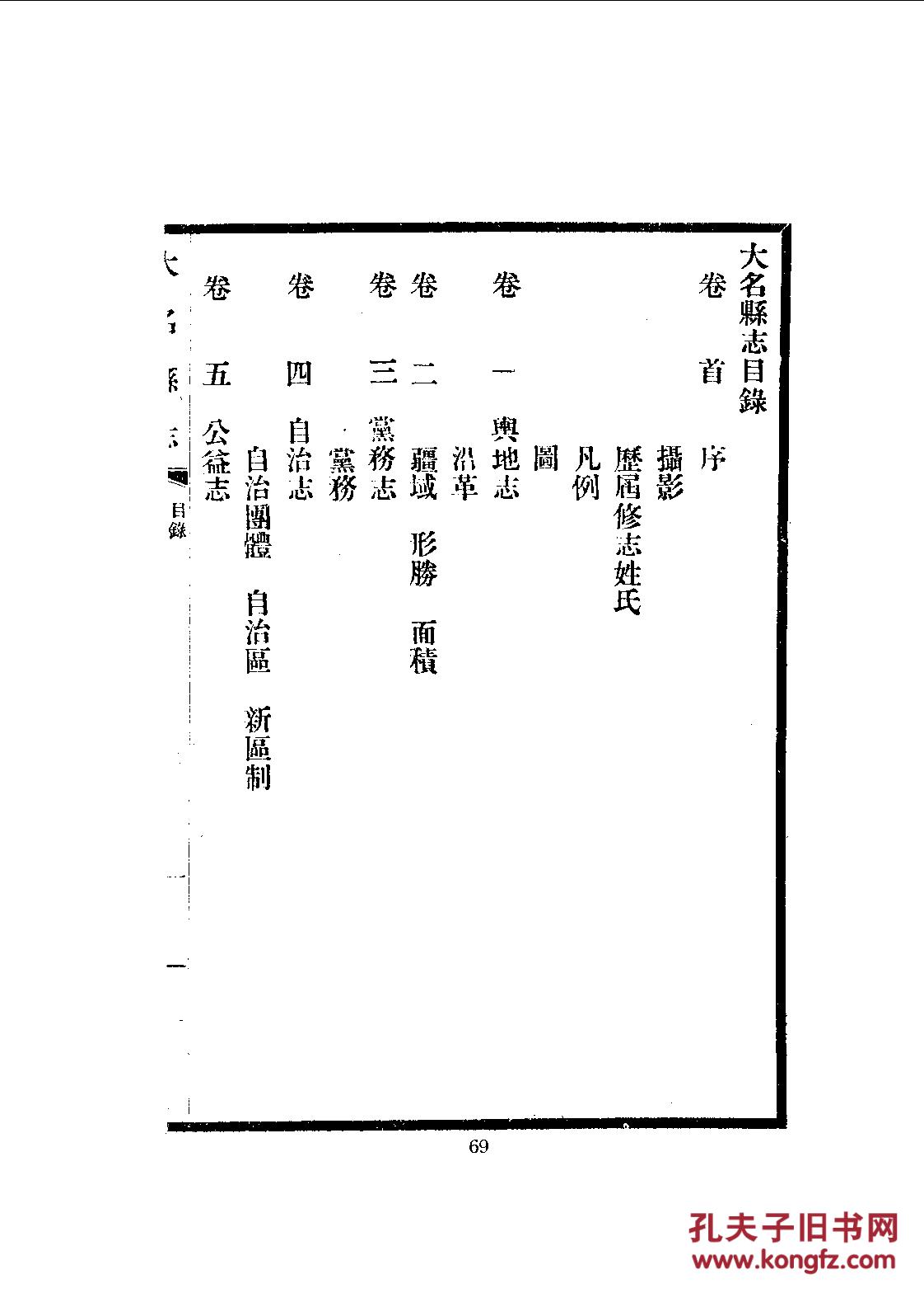 大名县志·三十卷 首一卷 民国二十三年印 2002页【复印本】