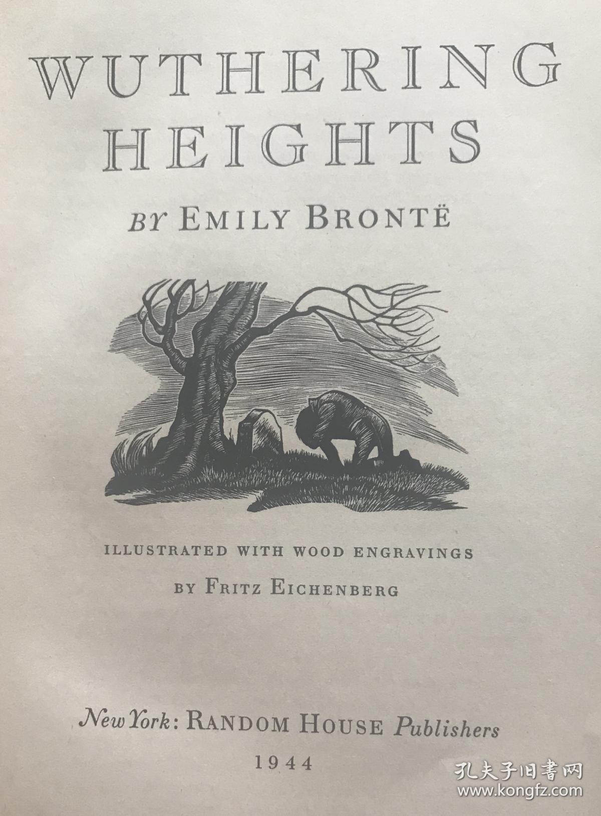 wuthering heights 呼啸山庄 布脊精装16开木刻插图版
