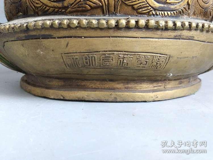 大明宣德年制做工精致的景泰蓝老铜佛像.