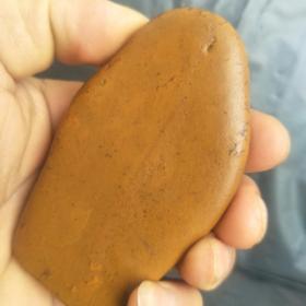 天然水冲黄蜡石手玩石奇石《老年斑磨砂小籽》
