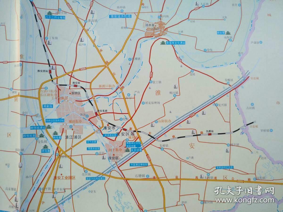 2018年淮安市交通图 淮安地图 淮安市地图 淮安交通图 淮安旅游图