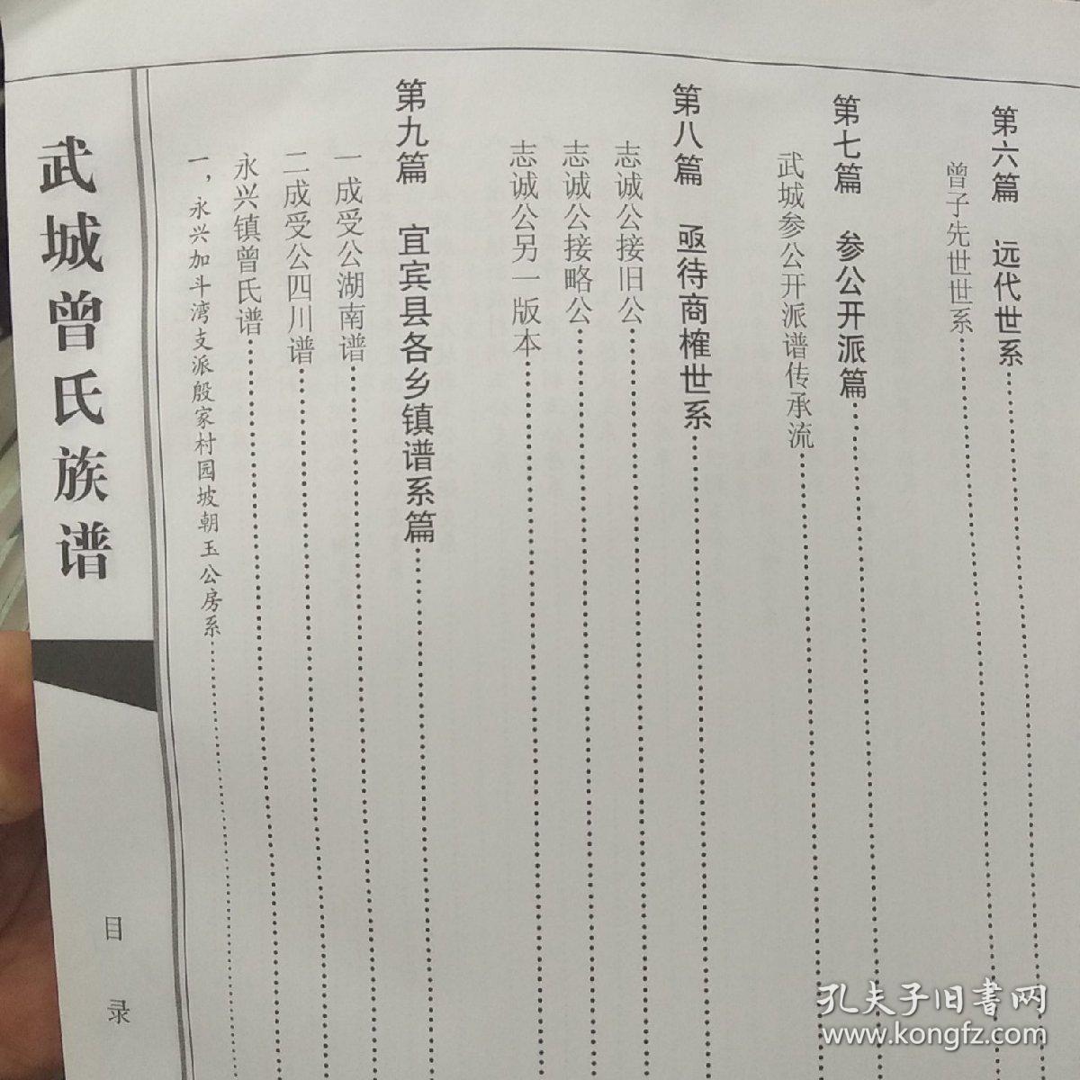 曾氏族谱~武城
