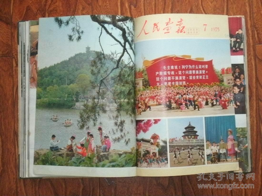 精装合订本 《人民画报1975年1—12期》