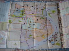 【旧地图】上海市黄浦区旅游地图 大2开 2001