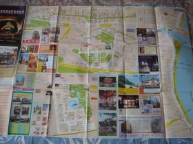 【旧地图】上海市黄浦区旅游地图 大2开 2001
