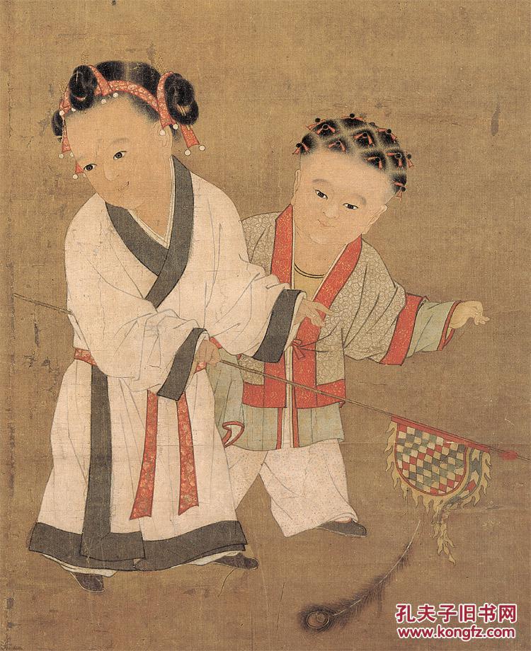 宋苏汉臣冬日戏婴图