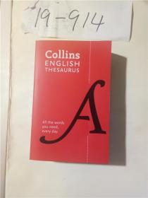 正版实拍；Collins English Paperback Thesaurus