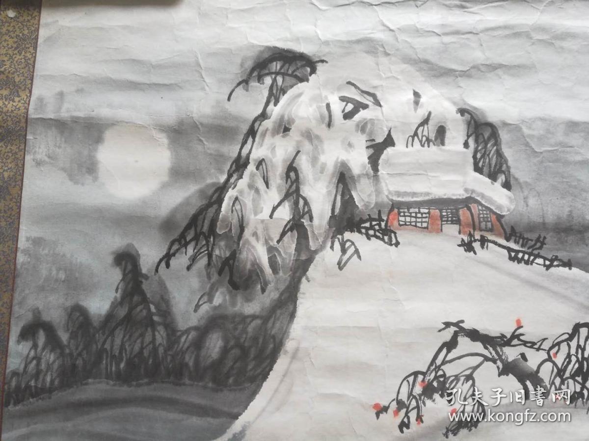 中国美术家协会会员于志学弟子黑龙江冰雪画家宋英杰国画68cm68cm