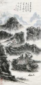 微喷书画 黄宾虹 山水 30x61厘米