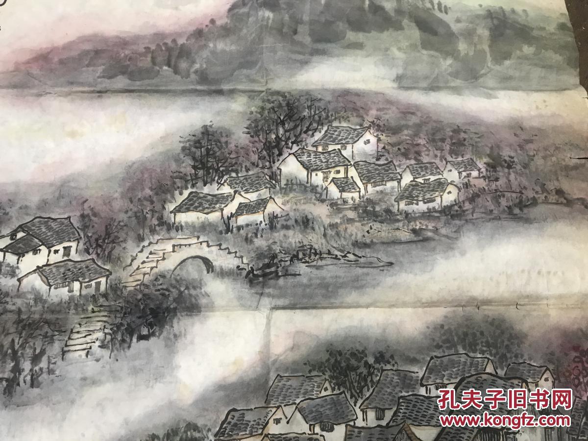 南京书画院老画家刘钊山水保真约35平尺
