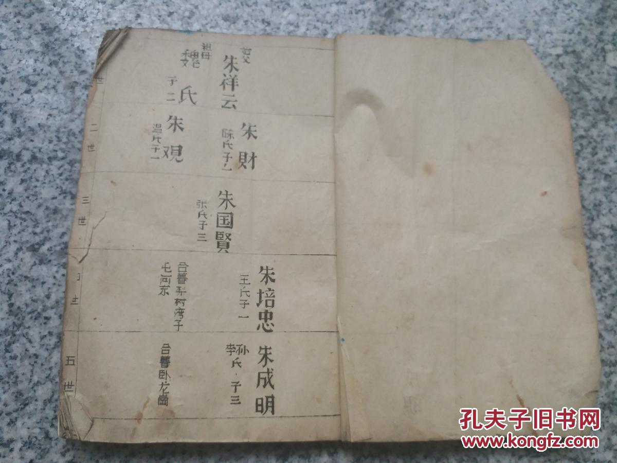 朱氏谱书