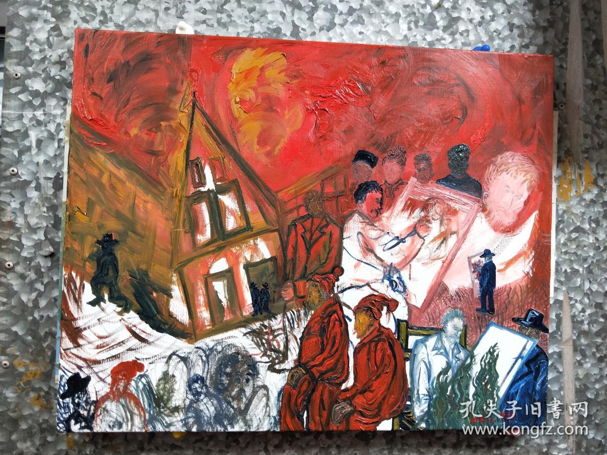 美院收回油画家王若尹老师的油画一批,纯手工