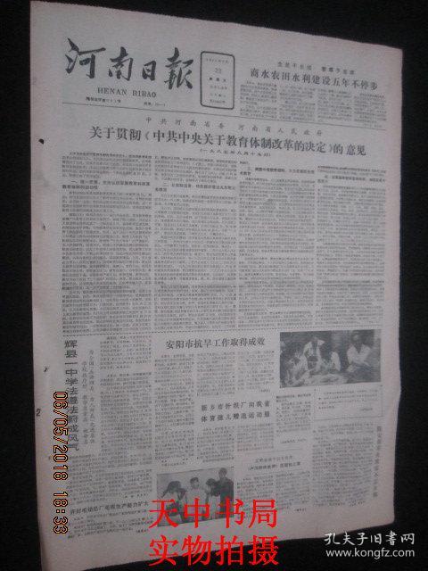 南省委、河南省人民政府关于贯彻《中共中央关