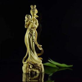 【品名】麻姑献寿【规格】人物25高x7x6cm【材质】大叶黄杨送礼特别