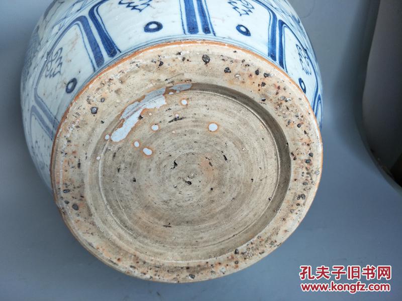 元代青花瓷人物瓷罐
