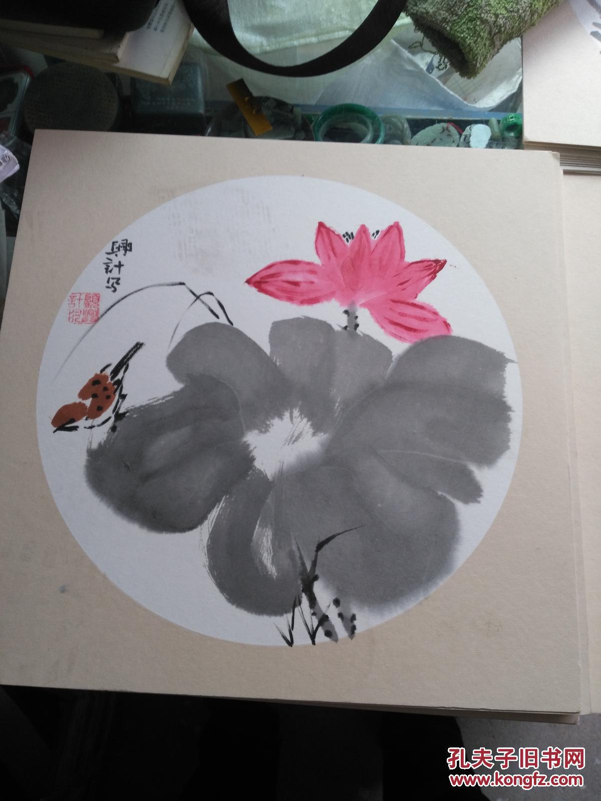 《顾兴计小品国画系列:圆卡纸花鸟国画27幅合售》