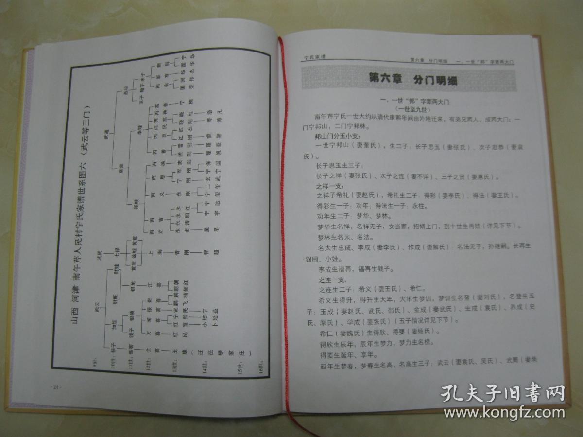 宁氏家谱山西省河津市南午芹人民村一带辈字邦思之希得年梦名成再稳禄