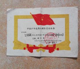 1962年 中国少年先锋队辅导员委派书【余姚县