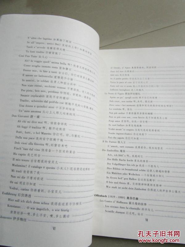 著名西洋歌剧咏叹调250首字对字译词(高等院校
