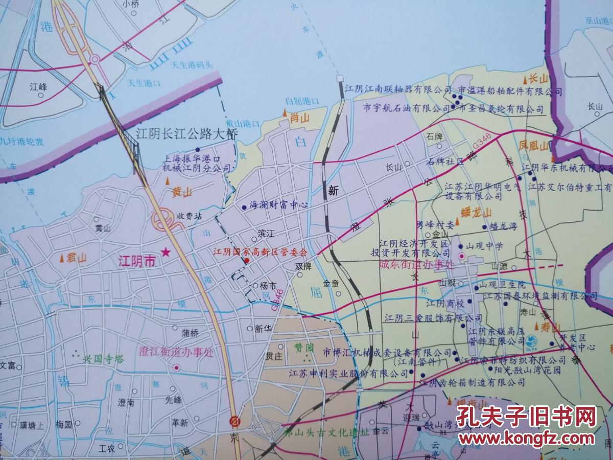 江阴市交通旅游图 2017年 江阴市地图 江阴地图 江阴旅游图